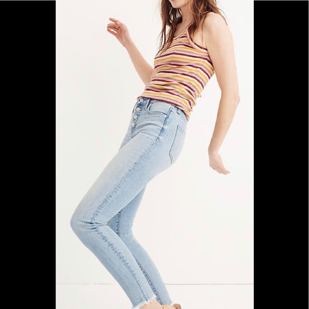 9" High-Rise Skinny Crop Jean Button-Front Edition